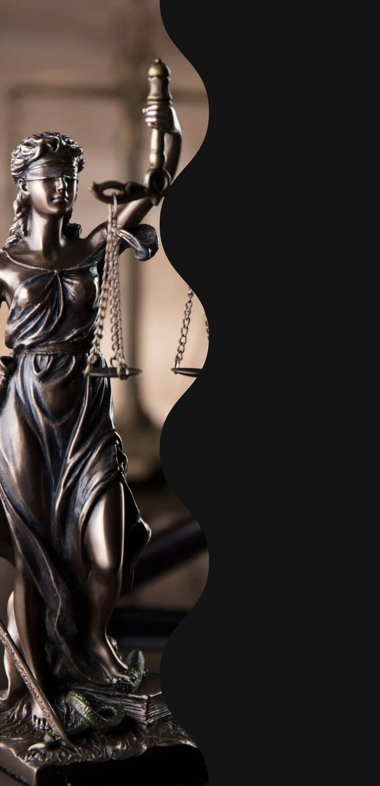 An icon representing justice in wrongful death cases